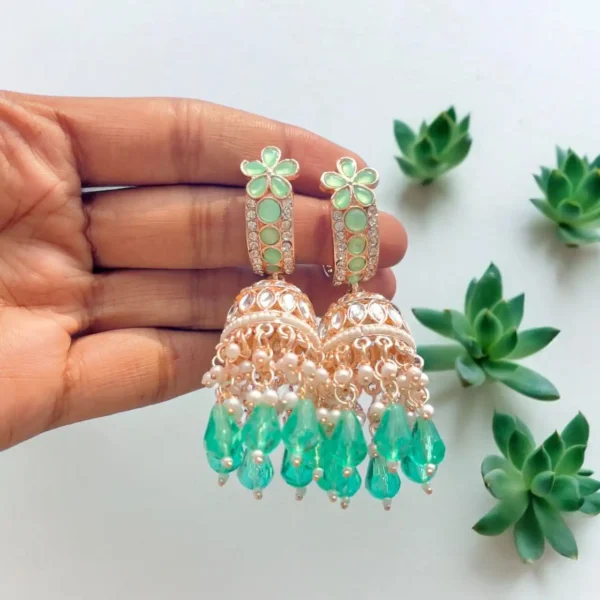 green jhumka