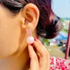 WESTERN WEAR, studs, pink earring