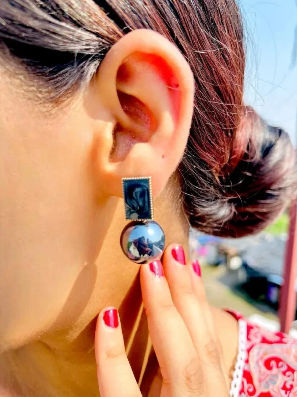 WESTERN WEAR, studs, black earring