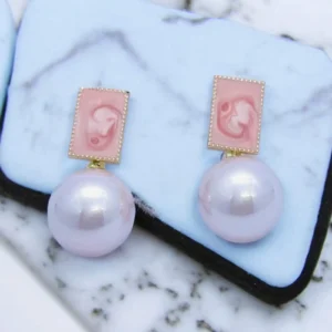 WESTERN WEAR, studs, pink earring