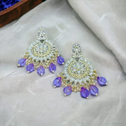 purple earring , traditional earring