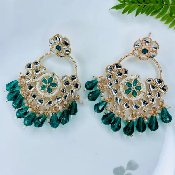 green earrings, treditional earring