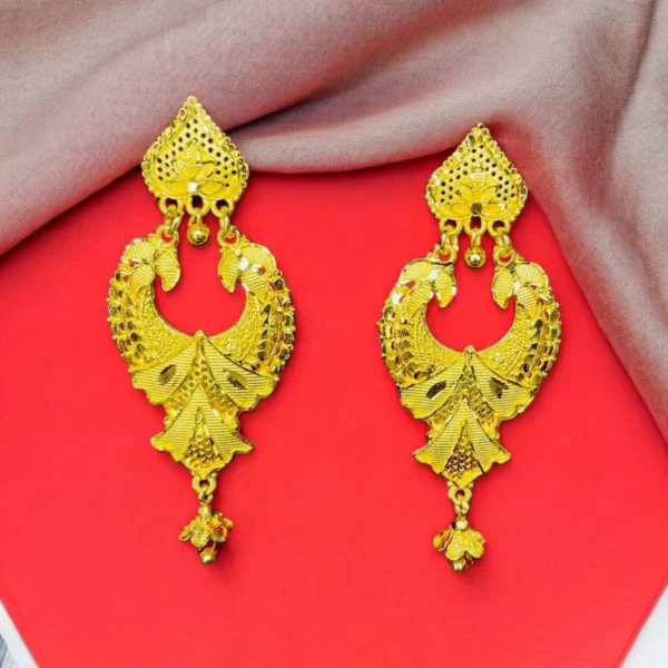 city gold earrings, city gold jhumka, jhumka, gold, gold jhumka, gold earrings