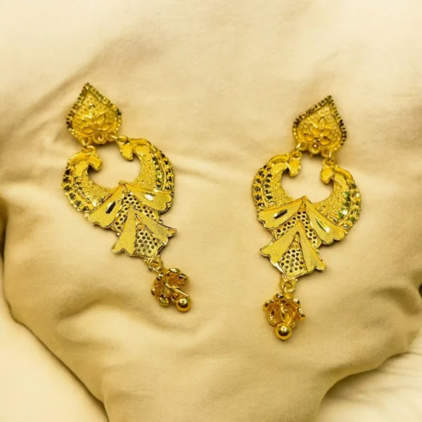 city gold earrings, city gold jhumka, jhumka, gold, gold jhumka, gold earrings