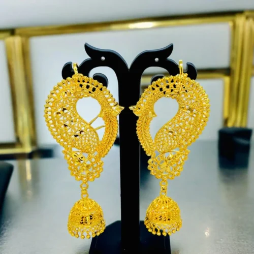 city gold earrings, city gold jhumka, jhumka, gold, gold jhumka, gold earrings, kaanphool earring, kanphool earring, kanful earring