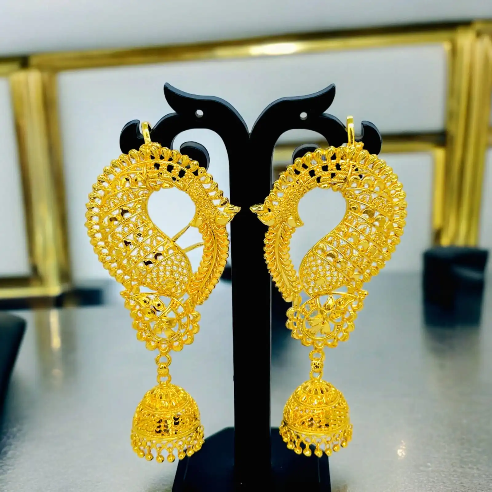 DER226 South Indian ear cuff / store kaan phool earrings , Indian JEWELLERY