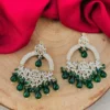 neeti chandbali, green chandbali, green earrings, chandbali, trending earrings