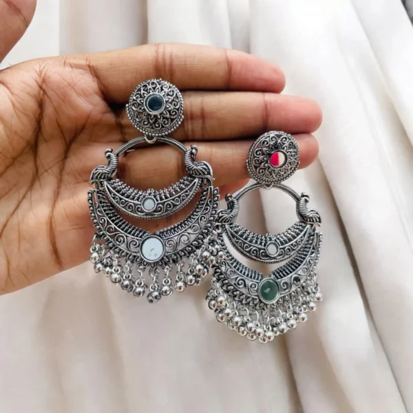 oxidised jhumka, oxidised earrings, oxidised earrinj