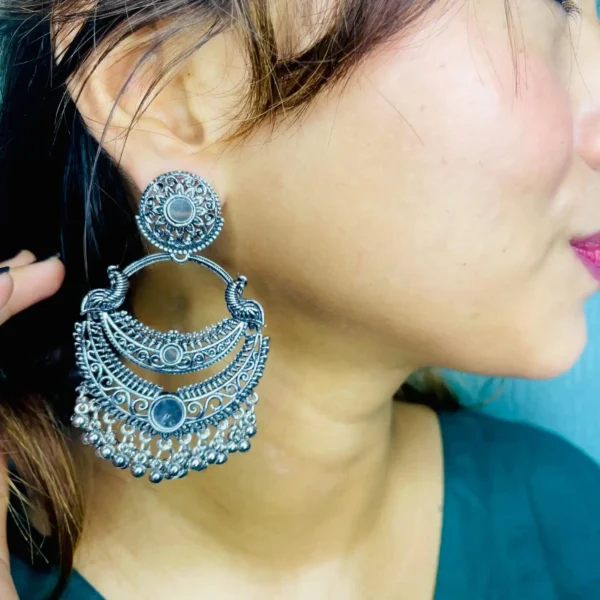 oxidised jhumka, oxidised earrings, oxidised earrinj