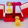 wearable jewells, city gold, city gold earrings, gold earrings, chandbali, gold chandbali