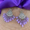 purple chandbali, chandbali, Bollywood inspired earrings, Bollywood inspired chandbali, purple earrings