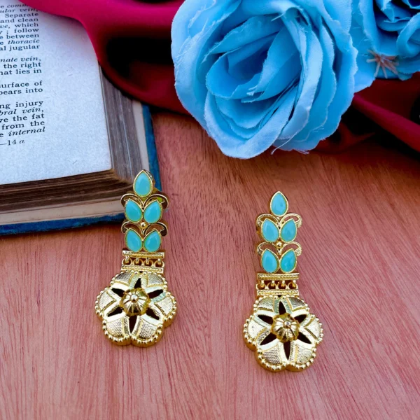 Studs, Studs EARRINGS, aradhya, Nisha Earrings EARRING, REPLICA, REPLICA EARRING, WEARABLE JEWELLS, brass Eariings