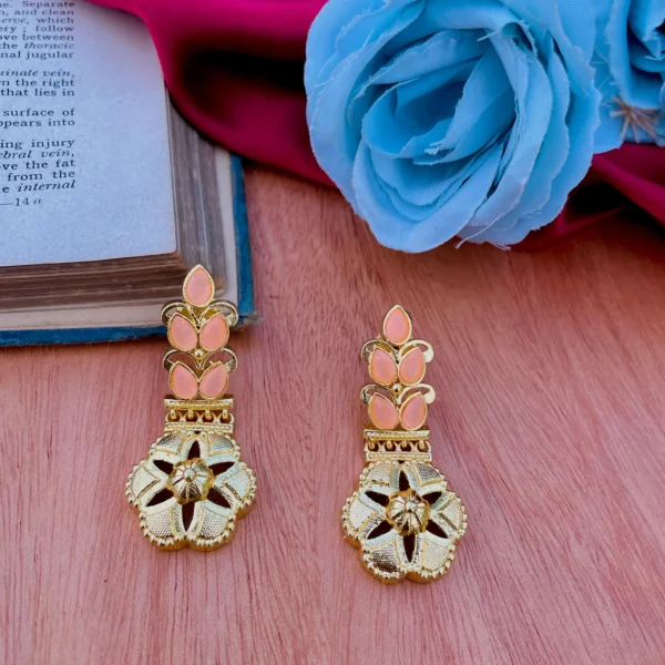 Studs, Studs EARRINGS, aradhya, Nisha Earrings EARRING, REPLICA, REPLICA EARRING, WEARABLE JEWELLS, brass Eariings