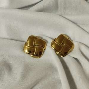 Floral Four Rounded Golden Premium Quality Earrings