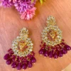 sabyasachi jewellery, sabyasachi earrings, sabyasachi , new tranding earring, purple earrings, ad earrings, wearablejewells