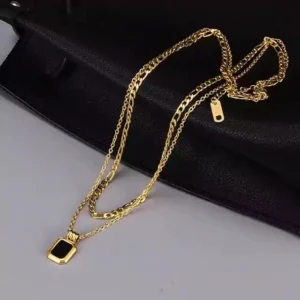 Black Chimes Golden Pendent Korean Import