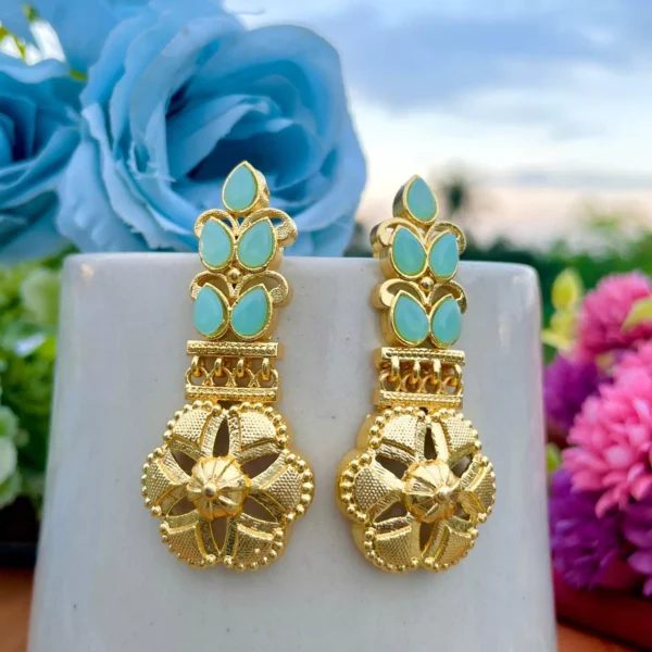 Studs, Studs EARRINGS, aradhya, Nisha Earrings EARRING, REPLICA, REPLICA EARRING, WEARABLE JEWELLS, brass Eariings