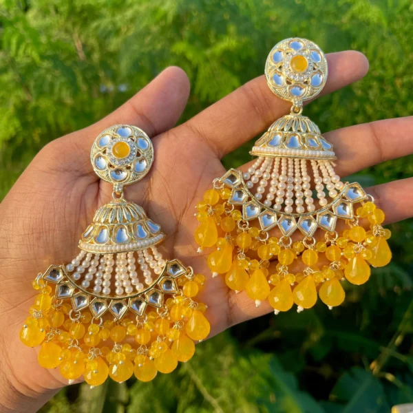 IMG-20240919-WA0037 yellow earrings, pakistani earring, pakistani earrings, wearable jewells, wearable jewel, puja sale, sale
