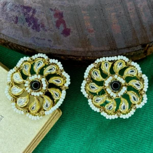 Sawariya Chakra Beaded Studs - Black