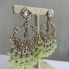 Green EARRINGS, EARRINGS, TRENDING EARRINGS, WEARABLE JEWELLS, SALE, DIWALI SALE, BOLLYOOD EARRINGS, Kundan earrings, Earrings, chandbali