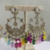 MULTI EARRINGS, EARRINGS, TRENDING EARRINGS, WEARABLE JEWELLS, SALE, DIWALI SALE, BOLLYOOD EARRINGS, Kundan earrings, Earrings, chandbali