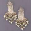 long earrings, ocassional earrings, white earring, traditional earring, wearable jewells