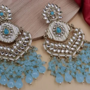 blue earrings, noor e jahan earring, noor earring, bollywood earring, wearable jewells