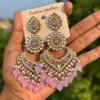 Azeeza earrings, jhumka, chandbali, Lavender Earring, Wearable jewells, Kundan earrings, Sale, Earring, Shopping