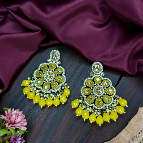 IMG-20241113-WA0133 yellow earrings, pakistani earring, pakistani earrings, wearable jewells, wearable jewel, puja sale, sale