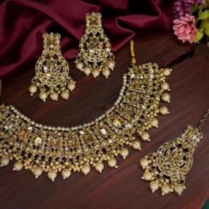 Zaira Pakistani Neck Set - Golden