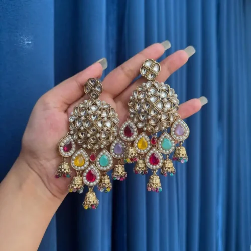 aishwarya earring, aishwarya earrings, trending earring, trending chandbali, aishwarya chandbali, multi chandbali, trending chandbali, wearable jewells