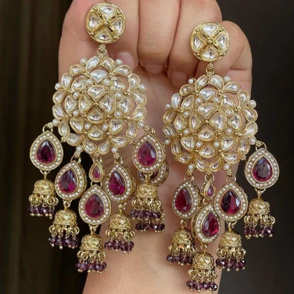 aishwarya earring, aishwarya earrings, trending earring, trending chandbali, aishwarya chandbali, multi chandbali, trending chandbali, wearable jewells