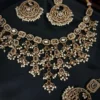 pakistani necklace, necklace, reverse diamond necklace, pakistani diamond necklace, neck set, Wearable Jewells,