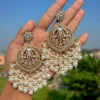 WHITE EARRINGS, EARRINGS, TRENDING EARRINGS, WEARABLE JEWELLS, SALE, DIWALI SALE, BOLLYOOD EARRINGS, Kundan earrings, Earrings, chandbali