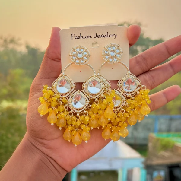 IMG-20241205-WA0082 ashiyana earring, ashiyana chandbali, chandbali, wearable jewells, yellow earring