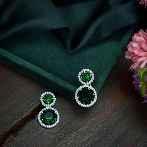 IMG-20241221-WA0011 ad tops, ad studs, american diamond studs, diamond studs, green stud, green tops