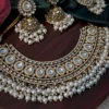 necklace, kundan set, kundan necklace, white necklace, white set, white kundan neck set, wearable jewells
