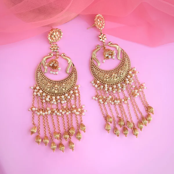 IMG-20250224-WA0160 (1) Bebo Brass Golden Statement Earring - Golden