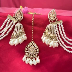 tana jhumka, tana earring, chain jhumka, bahubali jhumka, trending jhumka, wearable jewells,