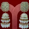 JHUMKA, DEEJU JHUMKA, white JHUMKA, TRENDING JHUMKA, VIRAL JHUMKA WEARABLE JEWELLS, rani jhumka, white colour jhumka,