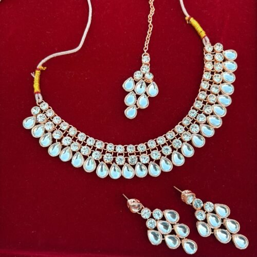 polki necklace, polki neck set, polki set, necklace, kundan necklace, kundan neck-sets, wearable jewells