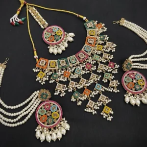 Ira Reverse AD Pakistani Neckset - Multi