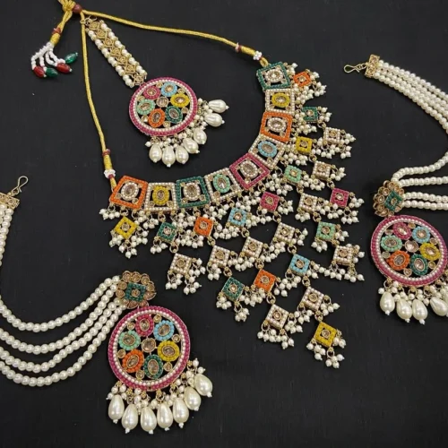 Ira Reverse AD Pakistani Neckset - Multi