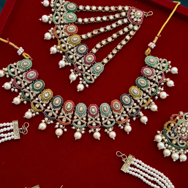 Paskistani Necklace, Kundan Neklace, Choler, Passa Set Necklace, Nackless, Passa, Madhubala,