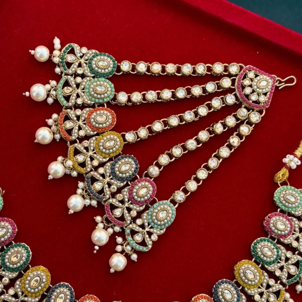 Paskistani Necklace, Kundan Neklace, Choler, Passa Set Necklace, Nackless, Passa, Madhubala,