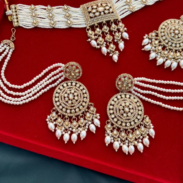 Paskistani Necklace, Kundan Neklace, Choler, Passa Set Necklace, Nackless, Passa, Zeenat ChoKer Set