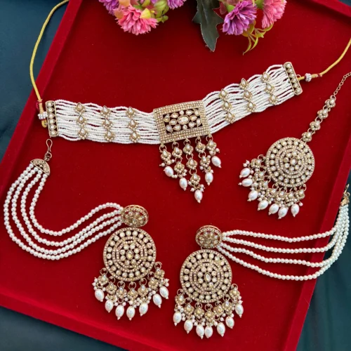 Paskistani Necklace, Kundan Neklace, Choler, Passa Set Necklace, Nackless, Passa, Zeenat ChoKer Set