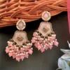 pink earrings, studs, pink earring, wearable jewells