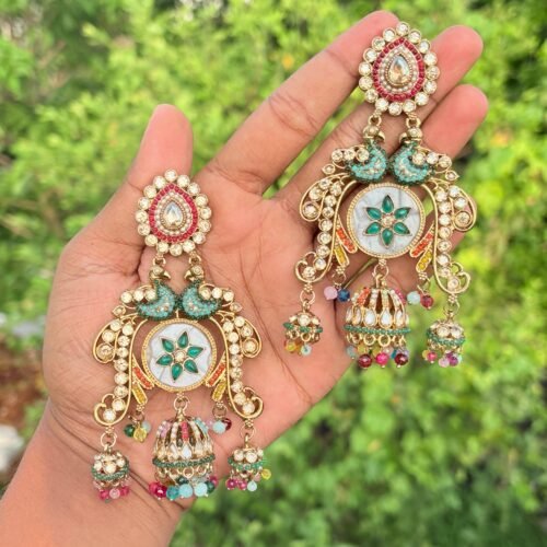 Shivani Mayur Earring - Multi