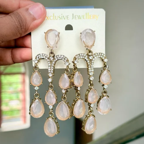 Ayeza Khan Inspired Earring - Pink